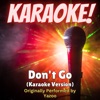 Don't Go (Karaoke Version Originally Performed by Yazoo) - Single