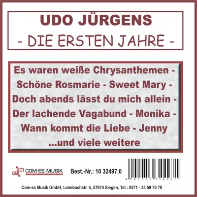 Die ersten Jahre - Udo Jürgens Die ersten Jahre - Udo Jürgens