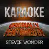 Karaoke (Originally Performed By Stevie Wonder) - Single album lyrics, reviews, download