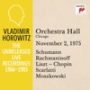Vladimir Horowitz in Recital at Orchestra Hall, Chicago, November 2, 1975
