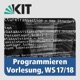 Programmieren, WS17/18, Vorlesung