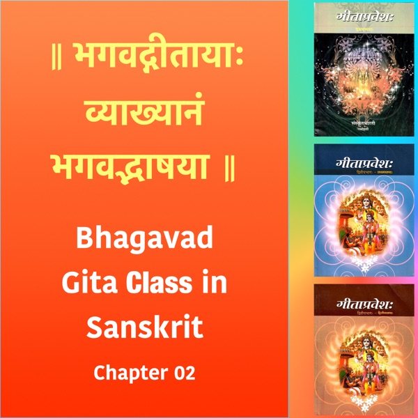 Bhagavad Gita Class (Ch2) in Sanskrit by Dr. K.N. Padmakumar (Samskrita Bharati) Artwork