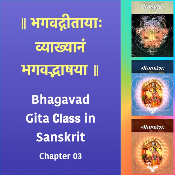 Bhagavad Gita Class (Ch3) in Sanskrit by Dr. K.N. Padmakumar (Samskrita Bharati) Artwork