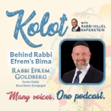“Behind Rabbi Efrem’s Bima”