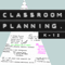 Classroom Planning.