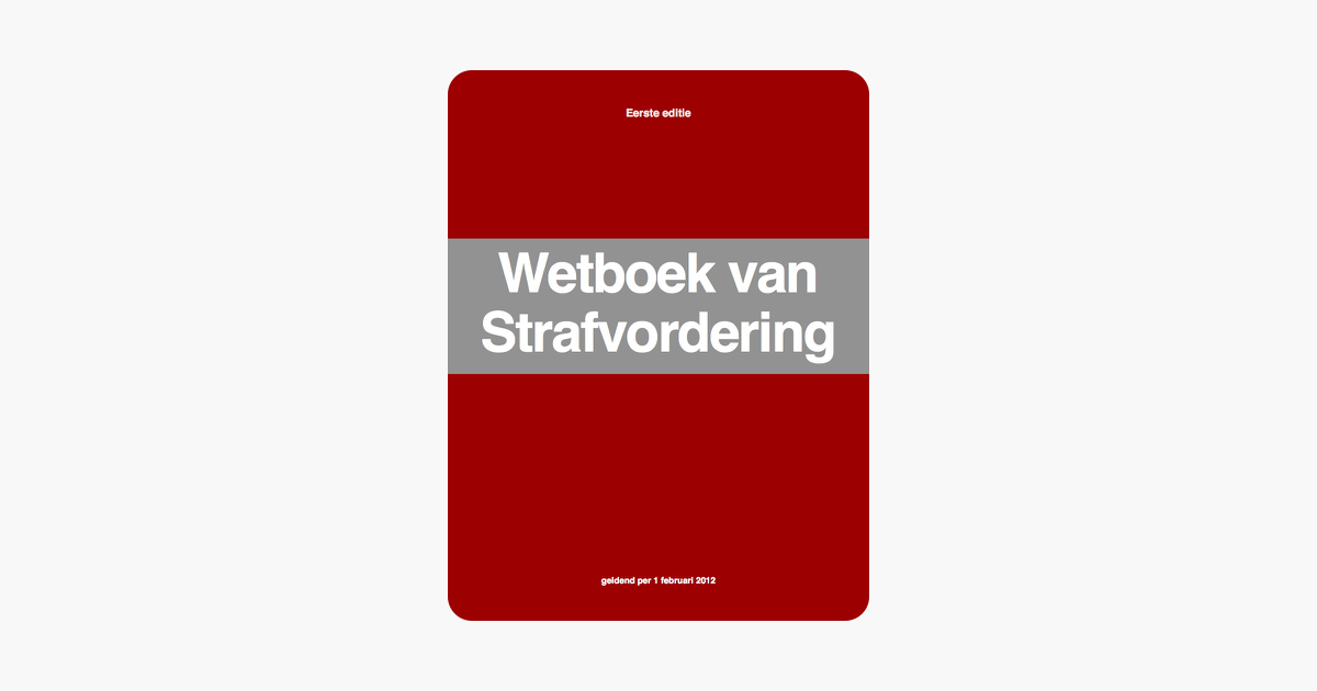 ‎Wetboek Van Strafvordering In Apple Books