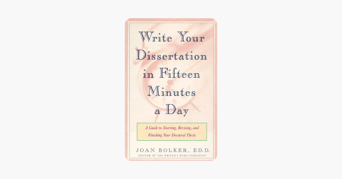 writing your dissertation in 15 minutes