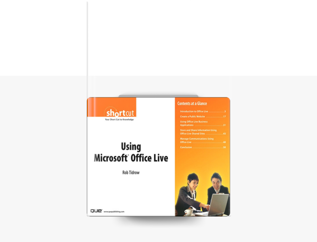Using Microsoft Office Live (Digital Short Cut) in Apple Books