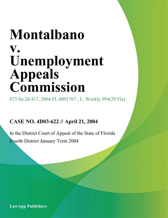 Montalbano v. Unemployment Appeals Commission