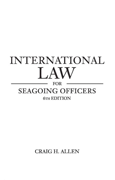 International Law for Seagoing Officers