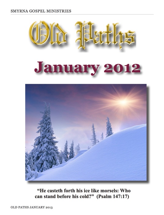 Old Paths January 2013