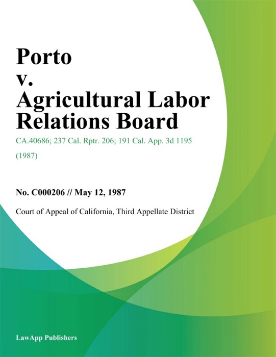 Porto v. Agricultural Labor Relations Board