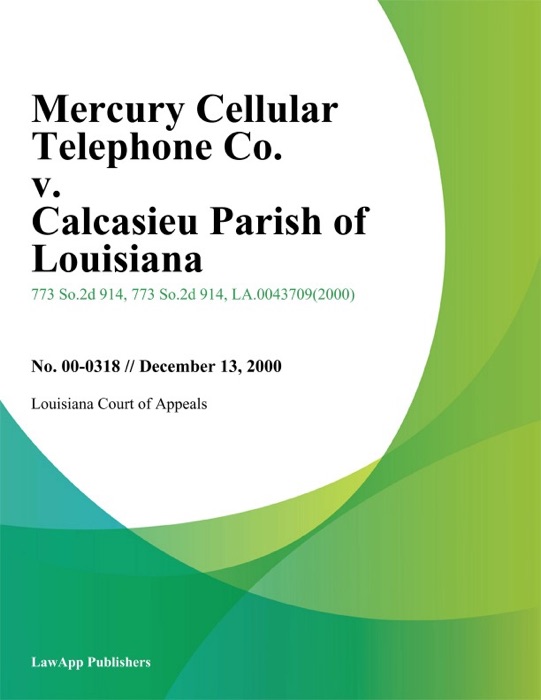 Mercury Cellular Telephone Co. v. Calcasieu Parish of Louisiana