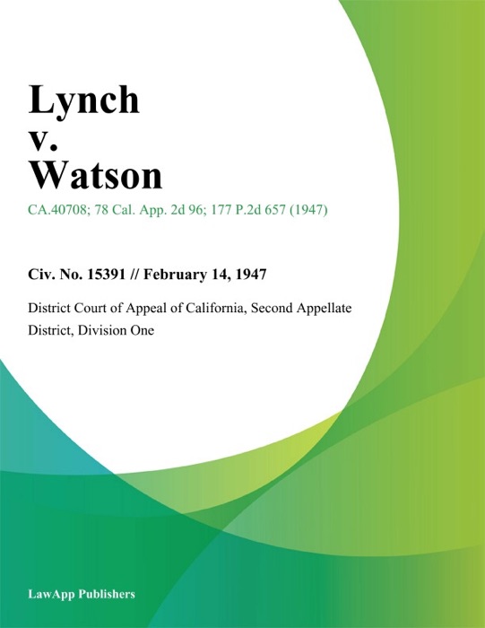 Lynch v. Watson
