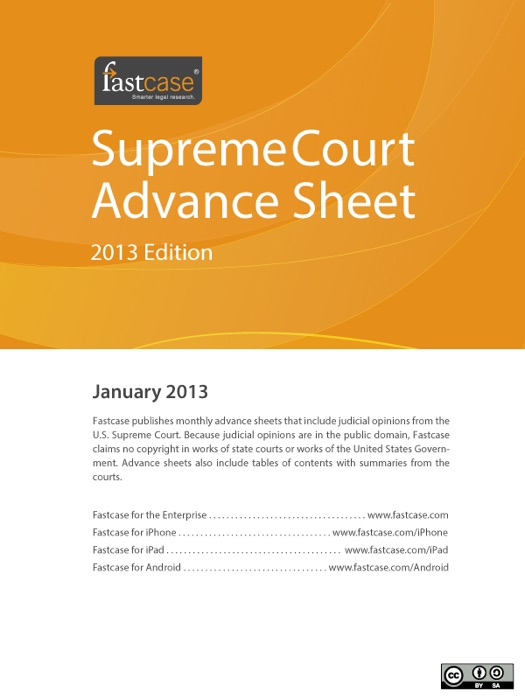 U.S. Supreme Court Advance Sheet January 2013