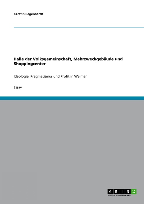 Halle der Volksgemeinschaft, Mehrzweckgebäude und Shoppingcenter