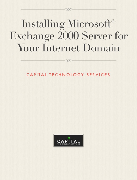 Installing Microsoft® Exchange 2000 Server for Your Internet Domain