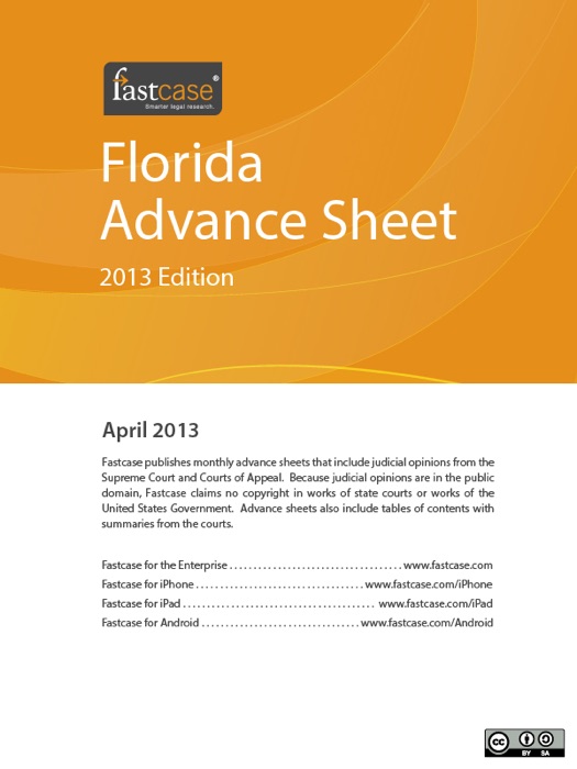 Florida Advance Sheet April 2013
