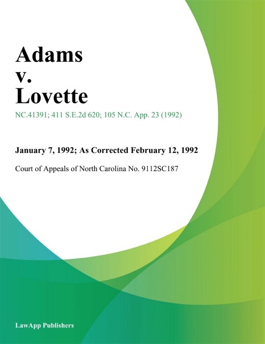 Adams v. Lovette