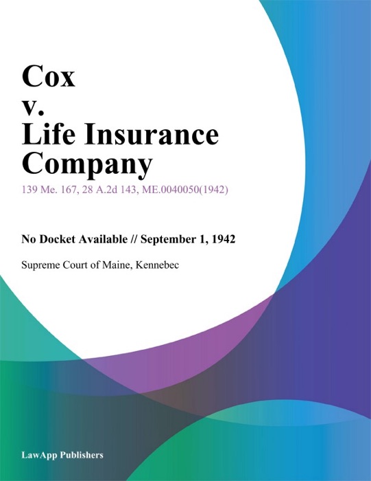 Cox v. Life Insurance Company