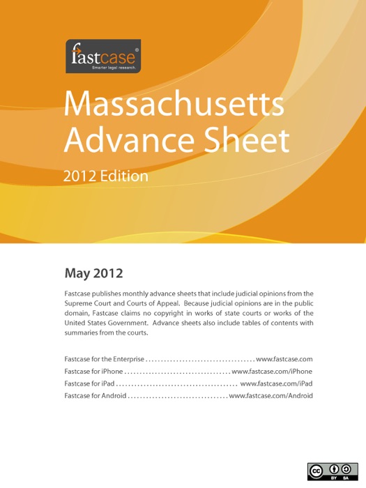 Massachusetts Advance Sheet May 2012