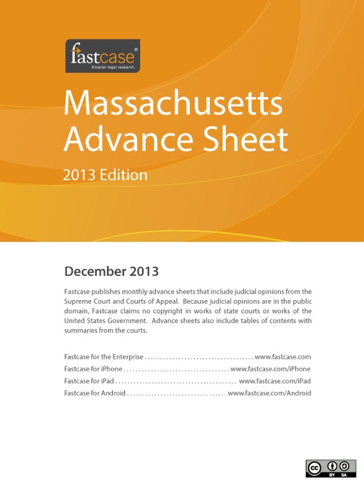 Massachusetts Advance Sheet December 2013