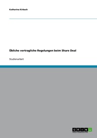 Book's Cover ofÜbliche vertragliche Regelungen beim Share Deal