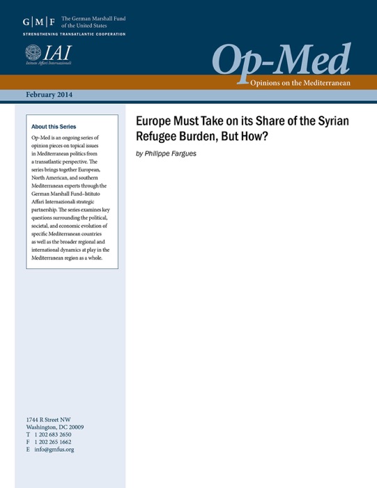 Europe Must Take on its Share of the Syrian Refugee Burden, But How?