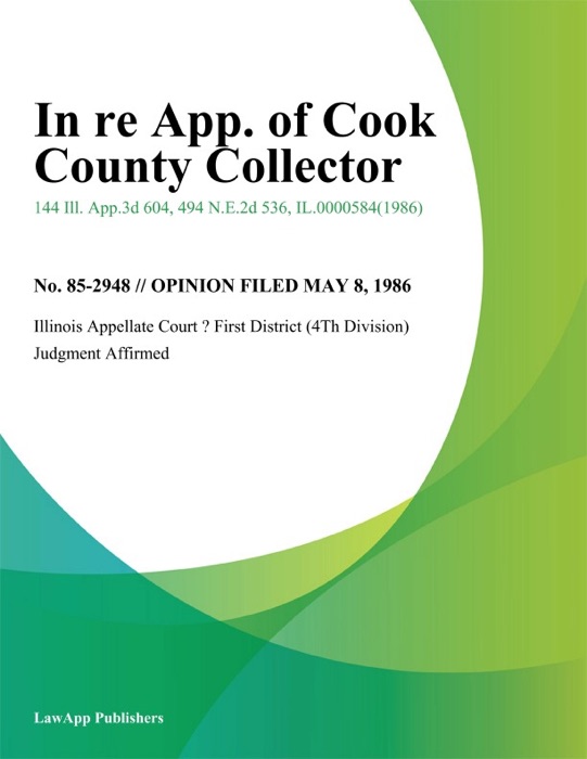 In re App. of Cook County Collector