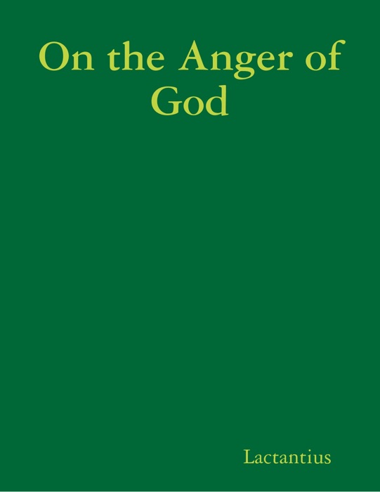 On the Anger of God