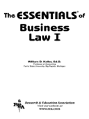 The Essentials of Business Law I - William D. Keller