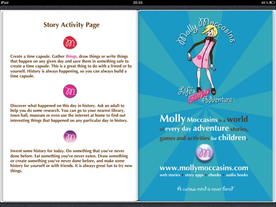 Molly Moccasins -- Time Capsule (Molly Moccasins Adventure Story and Activity Books)