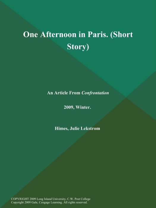 One Afternoon in Paris (Short Story)