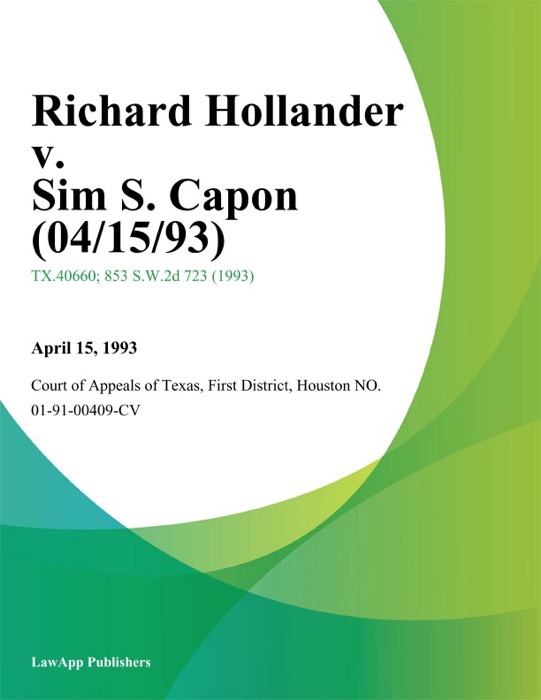 Richard Hollander V. Sim S. Capon (04/15/93)