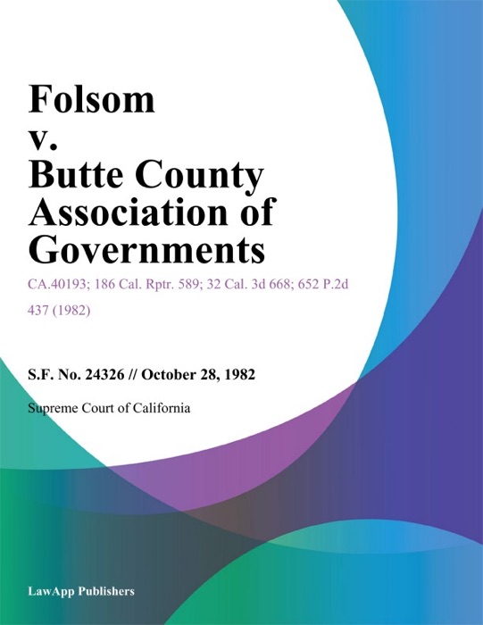 Folsom V. Butte County Association Of Governments