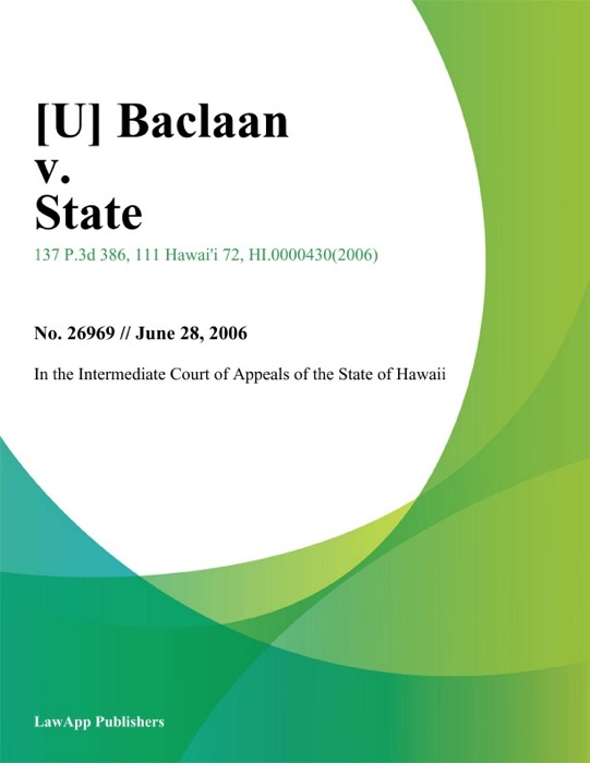 Baclaan v. State