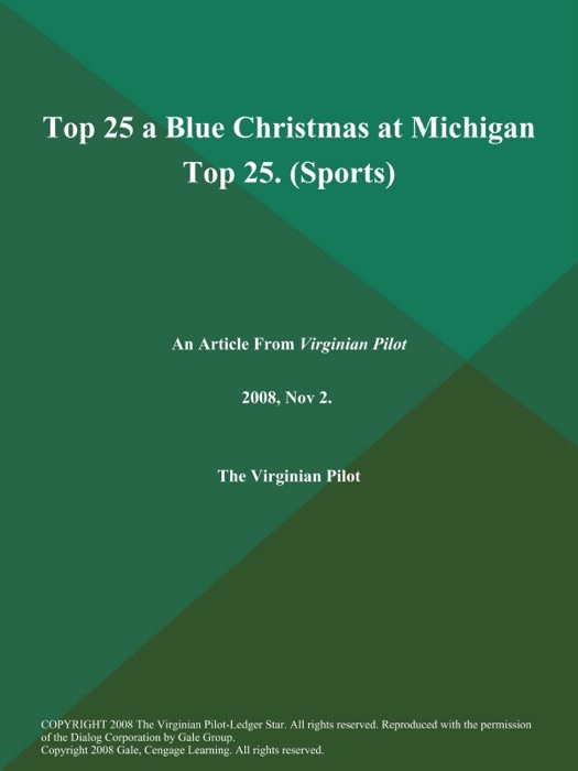 Top 25 a Blue Christmas at Michigan Top 25 (Sports)