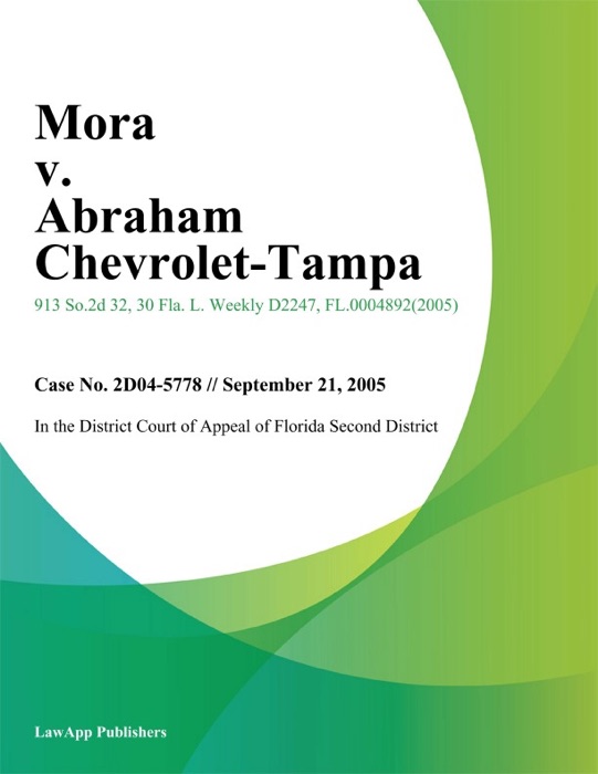 Mora v. Abraham Chevrolet-Tampa