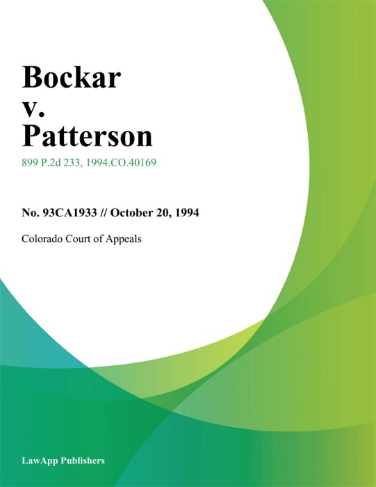 Bockar v. Patterson