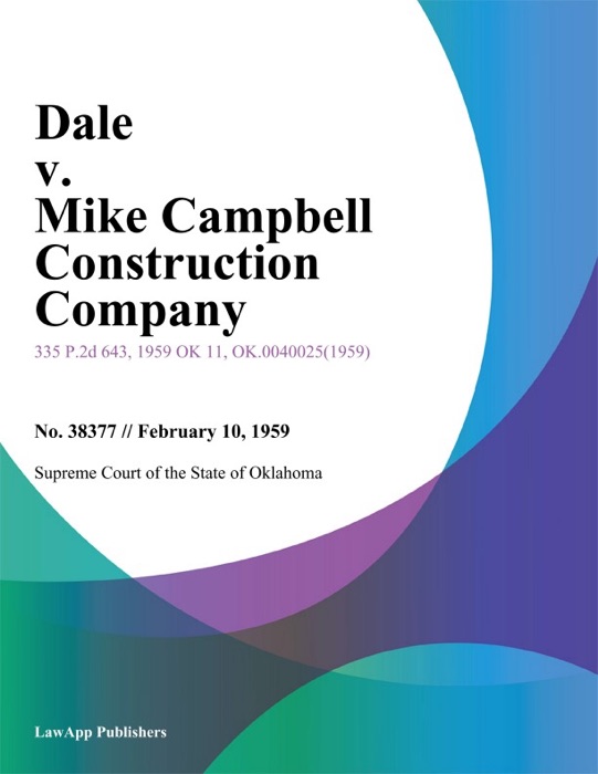 Dale v. Mike Campbell Construction Company