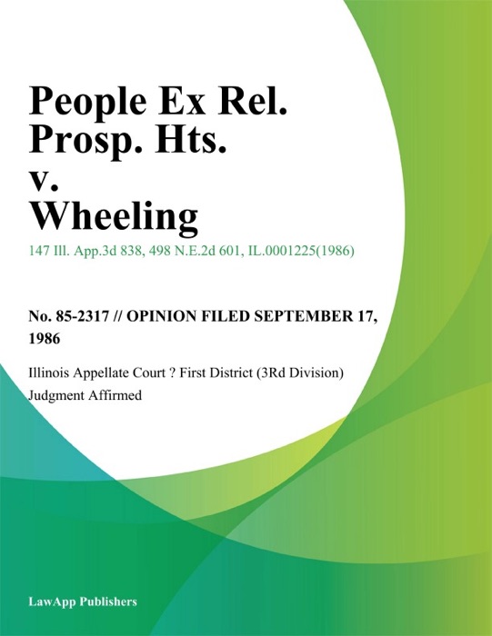 People Ex Rel. Prosp. Hts. v. Wheeling