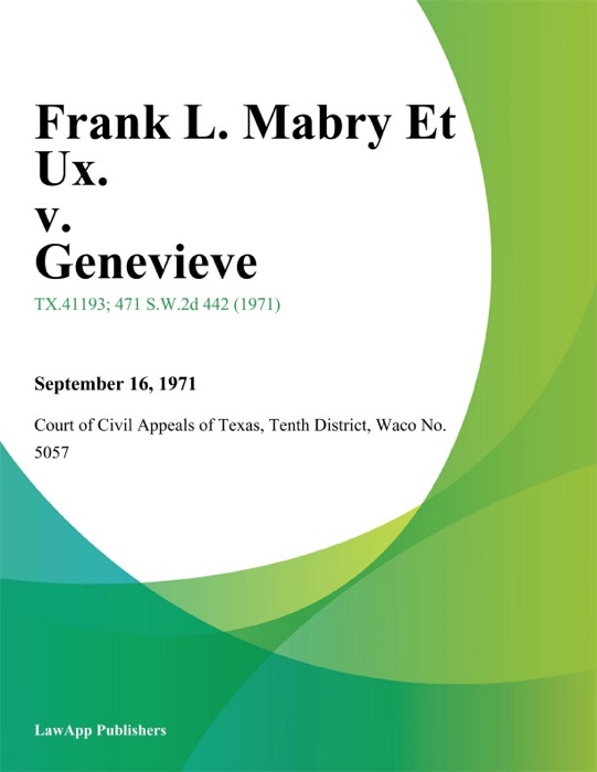 Frank L. Mabry Et Ux. v. Genevieve (Mrs. R. T.) Abbott