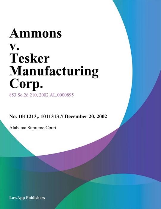 Ammons v. Tesker Manufacturing Corp.