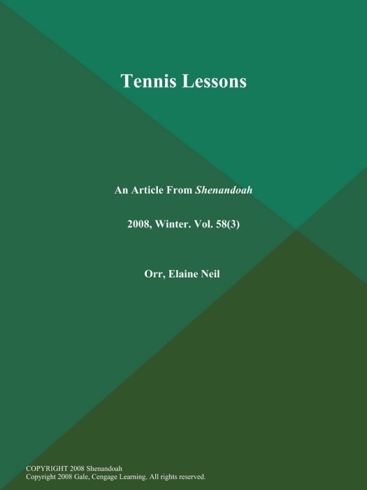 Tennis Lessons