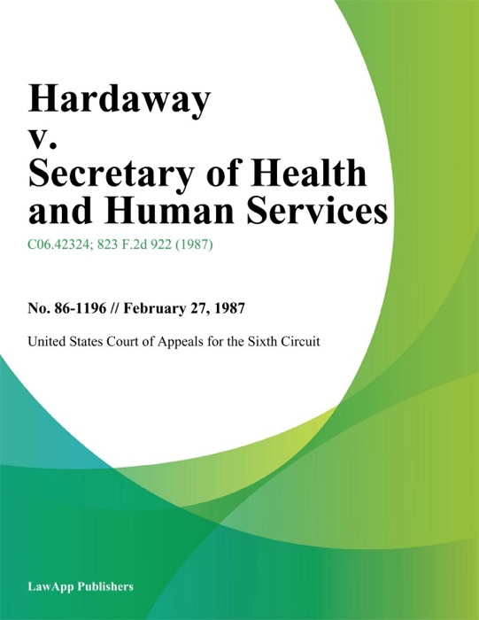 Hardaway V. Secretary Of Health And Human Services