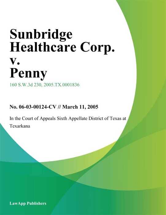 Sunbridge Healthcare Corp. V. Penny