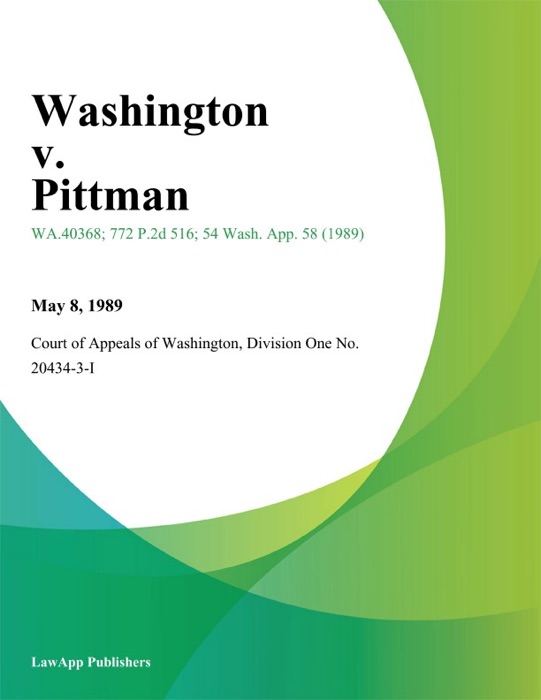 Washington V. Pittman