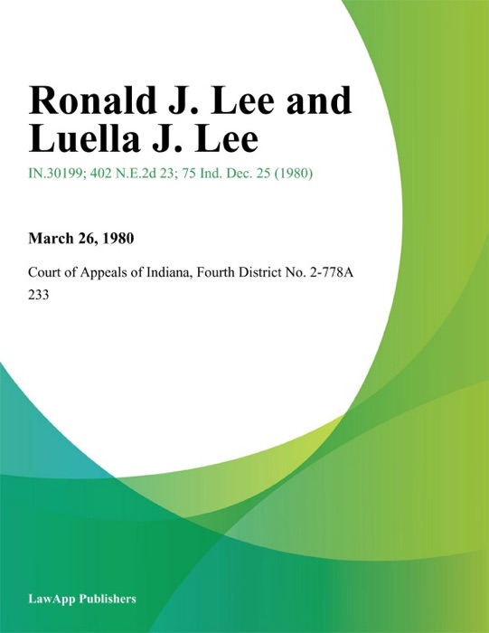 Ronald J. Lee And Luella J. Lee