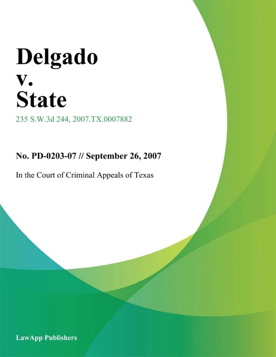 Delgado V. State