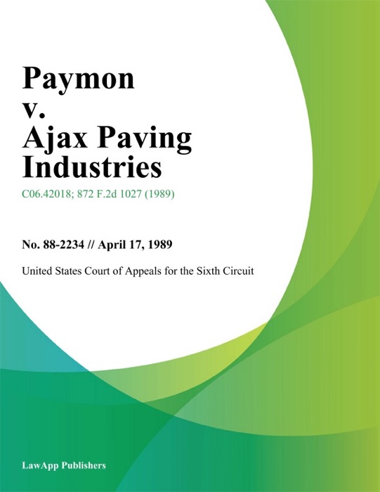 Paymon v. Ajax Paving Industries